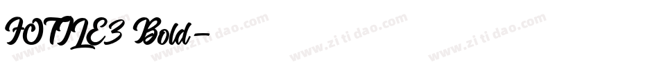 FOTILE3 Bold字体转换